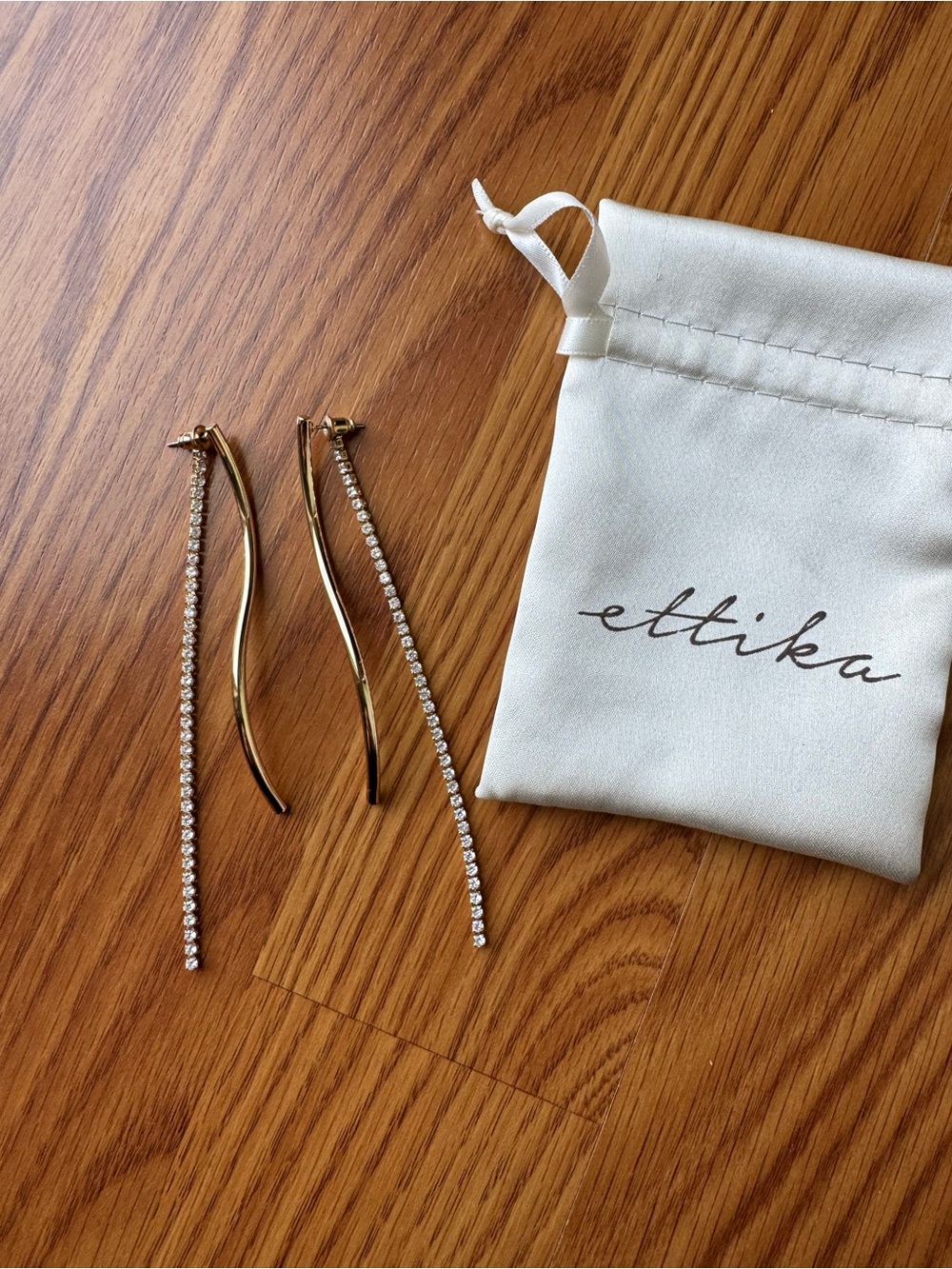 Ettika Gold & Rhinestone Earrings